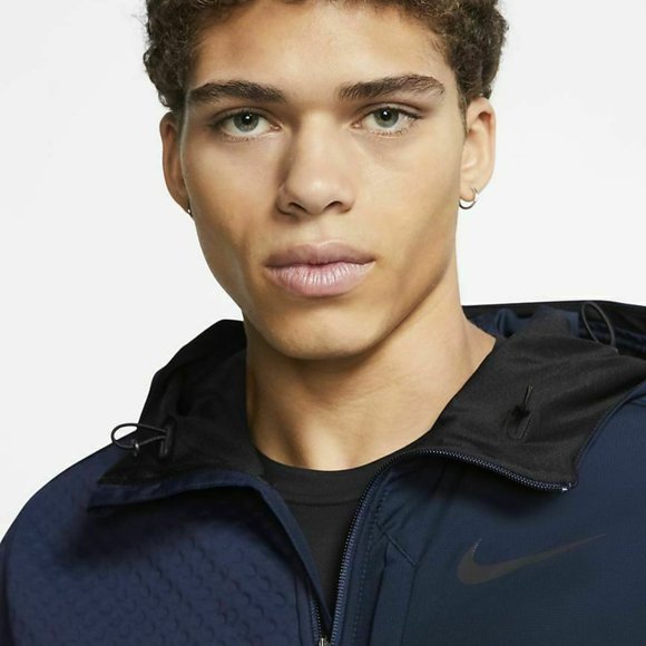 Nike Therma Full Zip Hooded Training Jacket Blue Mens Size Large BV3998-… - Picture 3 of 8